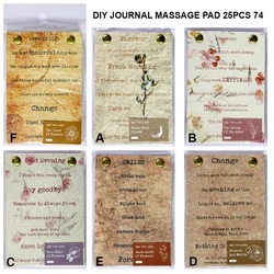 DIY JOURNAL MESSAGE PAD 25PCS 74 BQ2302BBF